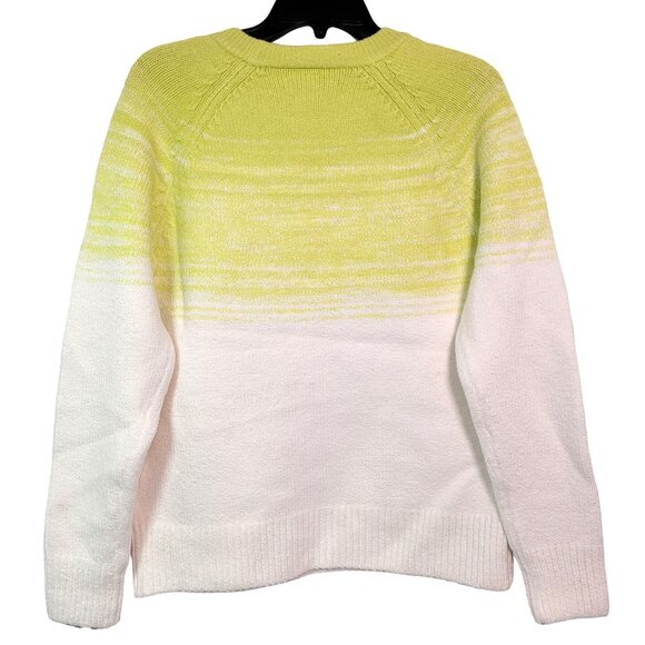 Amazon Essentials Women Soft-Touch Crewneck Novelty Knit Sweater Green/White  M - Picture 2 of 9
